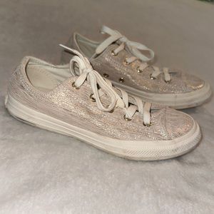 Gold metallic sparkle Converse Chuck Taylors